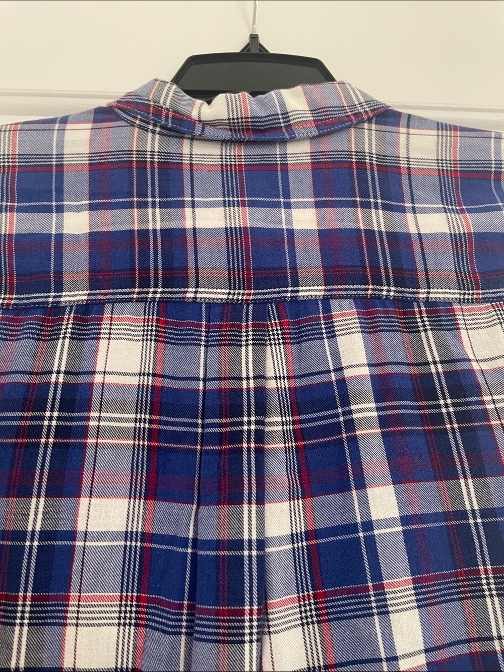 Caslon Blue White Red Plaid Button-Down Shirt - Picture 3 of 6